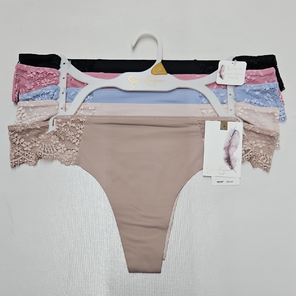 Jessica Simpson Woman's Lace Trim Bottoms - Tan, Pink, Blue, Black